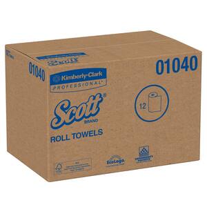 Scott® Hard Roll Towel in White (Case of 12) K01040 at Pollardwater