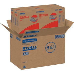 WypAll® X80 8-17/50 x 16-4/5 in. Fiber and Polypropylene Cloth in Red (Box of 80) MMRK05930 at Pollardwater