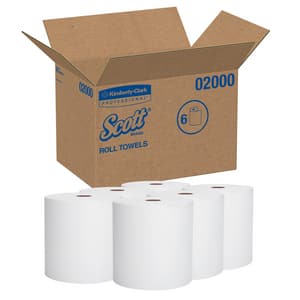 Scott® Essential 950 ft. x 8 in. High Capacity Hard Roll Towel in White (Case of 6) K02000 at Pollardwater