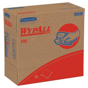 WypAll® X80 8-17/50 x 16-4/5 in. Fiber and Polypropylene Cloth in Red (Box of 80) MMRK05930 at Pollardwater