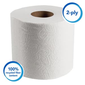 Scott® Essential™ 4 x 4-1/10 in. Standard Bathroom Tissue Roll in White (Case of 80) K13217 at Pollardwater
