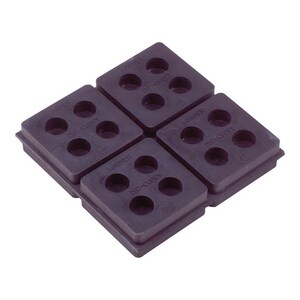 1 Iso Cubes • Heavy Duty All Rubber Isolation Pad 4" x 4" x 3/4" Iso Pads 