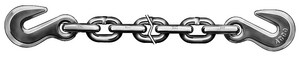 Lift-All® 20 ft. 3/8 in. Steel Chain with Grab Hook L16006 at Pollardwater