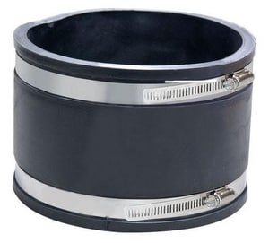 Fernco 1004 Series 6 in. Clamp Plastic Coupling with Stainless Steel Band F100466 at Pollardwater