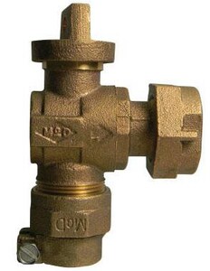 A.Y. McDonald 3/4 in. Angle Stop Ball Meter Valve Lead Free M74642B22F at Pollardwater