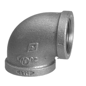 1 in. NPT 150# Global Galvanized Malleable Iron 90 Degree Elbow IG9G at Pollardwater