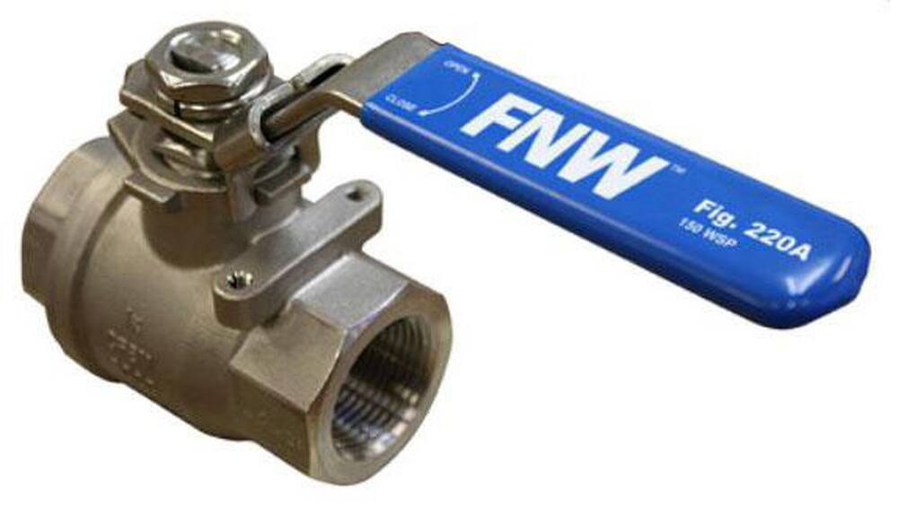<strong>Figure 220A</strong><br />Stainless Steel Full Port NPT Locking Lever 2000# Ball Valve