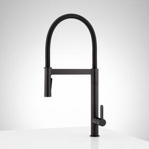 Signature Hardware Ocala Single Handle Pull Down Kitchen Faucet in Matte Black SHXCOC100MB at Pollardwater