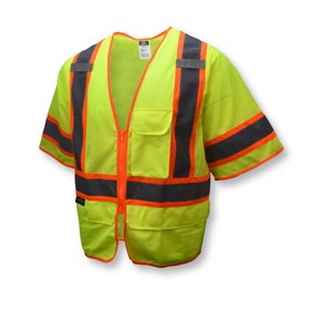 Radians Radwear™ XXL Size Polyester Surveyor Vest in Hi-Viz Green RSV2723ZGM2X at Pollardwater