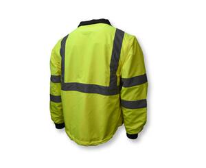 Radians Radwear™ XXL Size Polyester Windbreaker Jacket in Hi-Viz Green and Grey RSJ073ZDS2X at Pollardwater