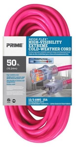 PRIME® 50 ft. Extension Cord in Neon Pink PNS513830 at Pollardwater