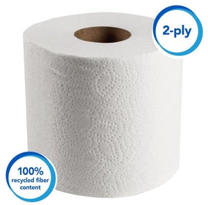 Scott® Essential™ 4 x 4-1/10 in. Standard Bathroom Tissue Roll in White (Case of 80) K13217 at Pollardwater