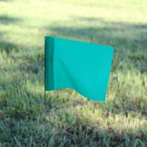 Presco 21 x 4 x 5 in. Plastic and Wire Marking Flag in Green (Pack of 100) P4521G at Pollardwater