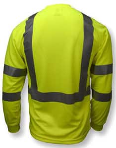 Radians Radwear™ XXXL Size Polyester Birdseye Mesh Long Sleeve T-shirt in Hi-Viz Green RST213PGS3X at Pollardwater