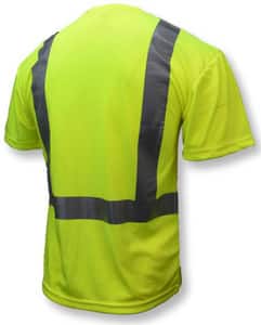 Radians Radwear™ XXL Size Polyester Class 2 T-Shirt Moisture Wicking Mesh in Hi-Viz Green RST112PGS2X at Pollardwater