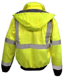 Radians Size XL Oxford Polyester Reusable Weatherproof Bomber Jacket and Quilted Built-in Liner in Black and Hi-Viz Green RSJ11QB3ZGSXL at Pollardwater