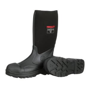 Tingley Badger Boots™ 15 in. Size 11 Mens/13 Womens Rubber Knee Boots with Steel Toe in Black T8725111 at Pollardwater