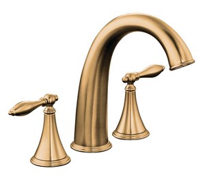 Kohler Finial Two Handle Roman Tub Faucet In Vibrant Brushed