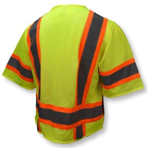 Radians Radwear™ L Size Polyester Safety Vest in Hi-Viz Green RSV63GL at Pollardwater