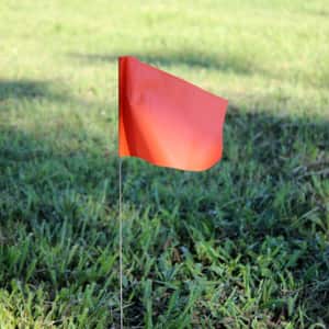 Presco 21 x 4 x 5 in. Plastic and Wire Marking Flag in Orange Glo (Pack of 100) P4521OG at Pollardwater