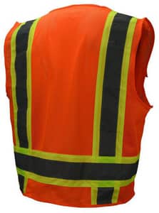 Radians Radwear™ M Size Surveyor Safety Vest with 2-Tone in Orange RSV62ZOMM at Pollardwater