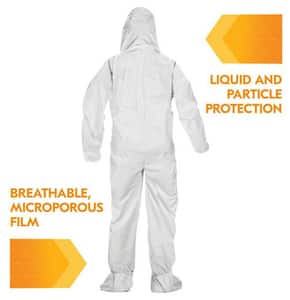 KleenGuard™ A40 Mircoporous Coveralls with Elastic Wrists, Ankles, Hood and Boots XL K44334 at Pollardwater