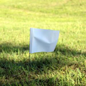 Presco 21 x 4 x 5 in. Plastic and Wire Marking Flag in White (Pack of 100) PRE4521W at Pollardwater