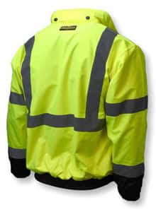 Radians Radwear™ M Size Polyester and Elastic Bomber Jacket in Hi-Viz Green and Black RSJ210B3ZGSM at Pollardwater