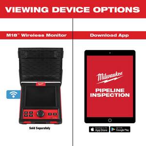 Milwaukee® M18 18-Volt Lithium-Ion Cordless 120 ft. Pipeline Inspection System Image Reel (Tool-Only) M297320 at Pollardwater