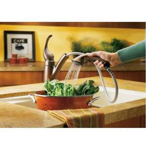 Moen Camerist Single Handle Pull Out Kitchen Faucet In Glacier