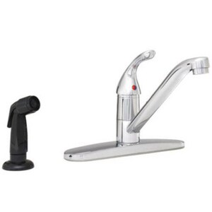 Proflo 1 5 Gpm 4 Hole Deck Mount Kitchen Faucet With Single Lever