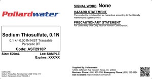 Pollardwater 0.1 N Sodium Thiosulfate 500 mL AST2910P at Pollardwater