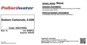 Pollardwater 0.02 N Sodium Carbonate 1L ASC3102Q at Pollardwater