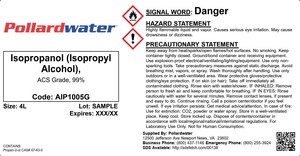 Pollardwater Isopropanol ACS Grade 4L AIP1005G at Pollardwater