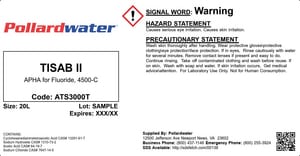 Pollardwater APHA Tisab II for Fluoride 20L ATS3000T at Pollardwater
