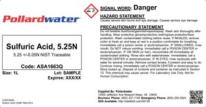 Pollardwater 5.25 N Sulfuric Acid 1L ASA1663Q at Pollardwater