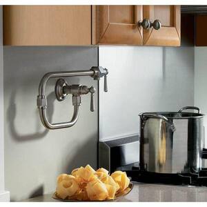 Kohler Hirise Two Handle Lever Handle Pot Filler In Brushed