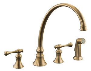 Kohler Revival Two Handle Widespread Kitchen Faucet In Vibrant