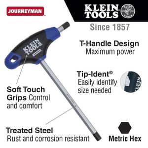 Klein Tools Journeyman™ 1-Tool Hex Key Set KJTH68M at Pollardwater