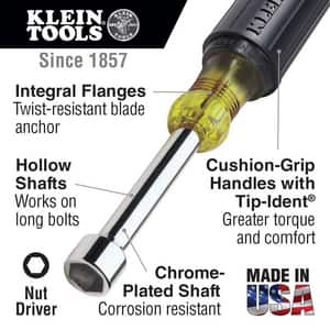 Klein Tools Stubby 1/4 x 3-1/2 in. Non-magnetic Nut Driver (1 Piece) K61014 at Pollardwater