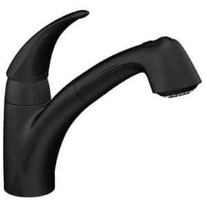 Moen Extensa Single Handle Kitchen Faucet In Matte Black 7560bl