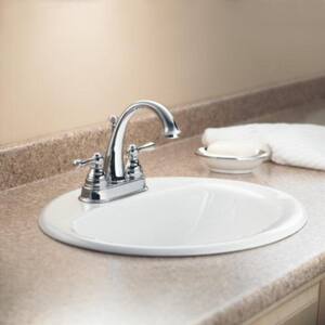 Moen Kingsley Two Handle Centerset Bathroom Sink Faucet In