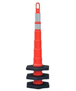VizCon Looper-Cone® 42 in. Hi-Viz Orange with (1) 4 in. &  (1) 6 in. High Performance Reflective Sheeting and 16 lb Base V46164CRU16HIP at Pollardwater