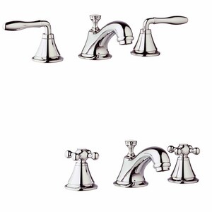 Grohe Seabury Two Handle Bathroom Sink Faucet In Sterling