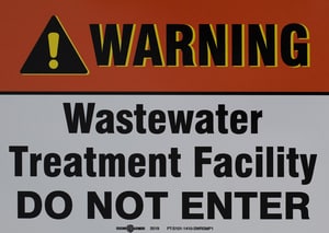 Rhino UV Armor Signs 10 x 14 in. Plastic Warning Wastewater Plant Non-Lighted Sign RPSWWPLT1014 at Pollardwater