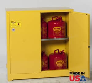 Eagle 30 gal Safety Cabinet with 2-Door and Manual-Closing in Yellow E1932X at Pollardwater
