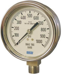 WIKA Bourdon 4 in. 160 psi Dry Pressure Gauge W9745416 at Pollardwater