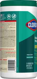 Clorox 7 x 8 in. Disinfectant Wipes in White CLO15949EA at Pollardwater