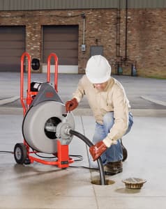 RIDGID K-750 26 in Drum Sewer Machine with 100 ft of 3/4 in Cable Featuring Autofeed R42007 at Pollardwater