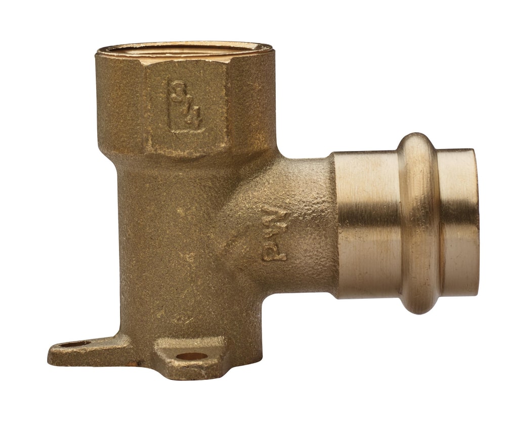 <strong>Figure 5V0276</strong><br />Press x Fitting Drop Ear Brass 90° Elbow